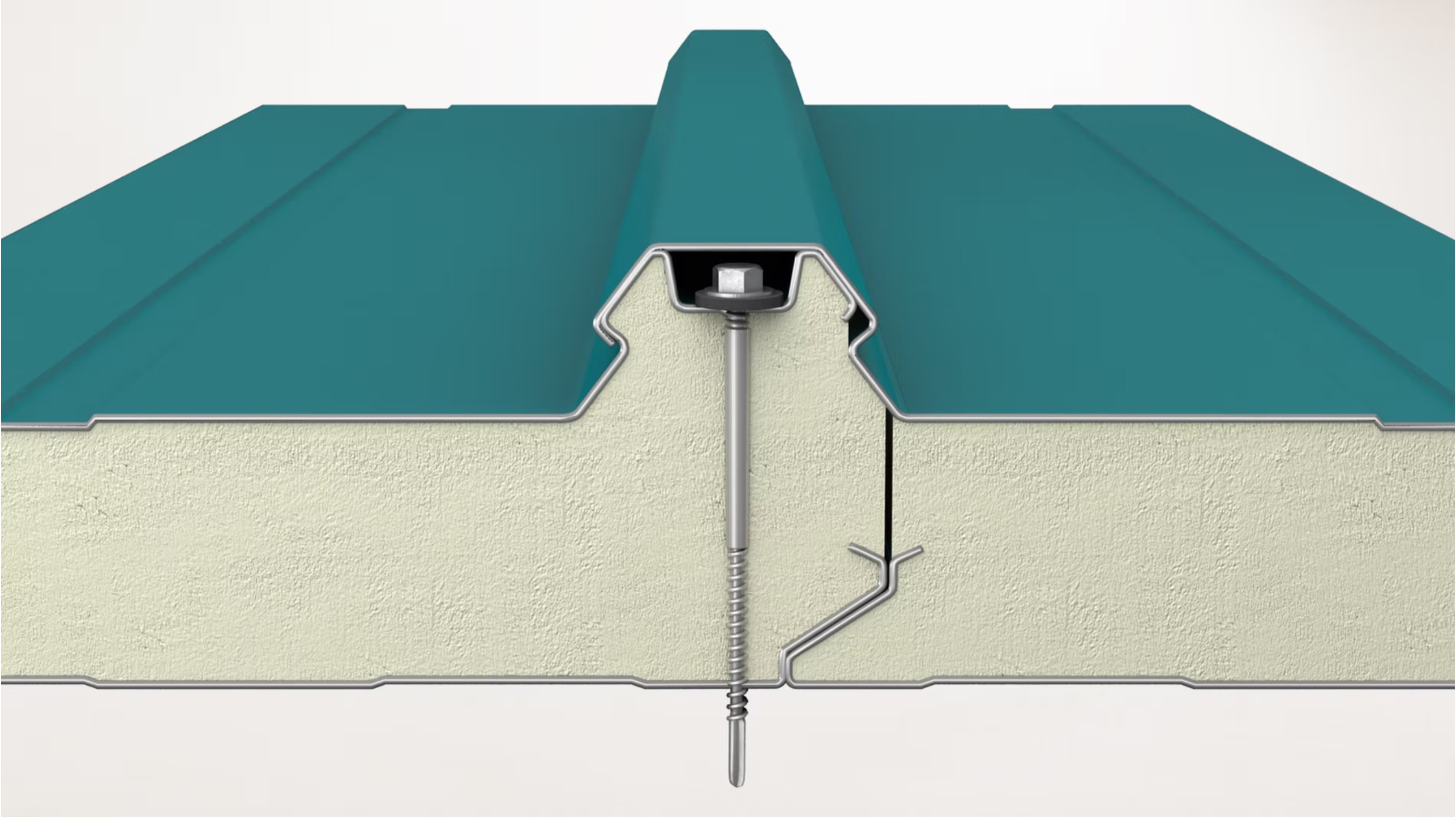 3-4 Hadveli Gizli Vidalı Çatı Paneli PUR/PIR Yalıtımlı